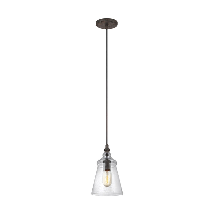 Myhouse Lighting Generation Lighting - P1449DWI - One Light Pendant - Loras - Dark Weathered Iron