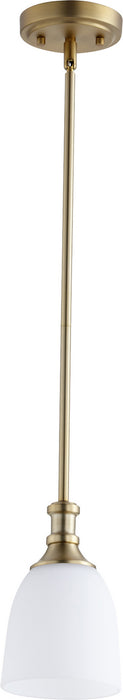 Myhouse Lighting Quorum - 3811-80 - One Light Pendant - Richmond - Aged Brass