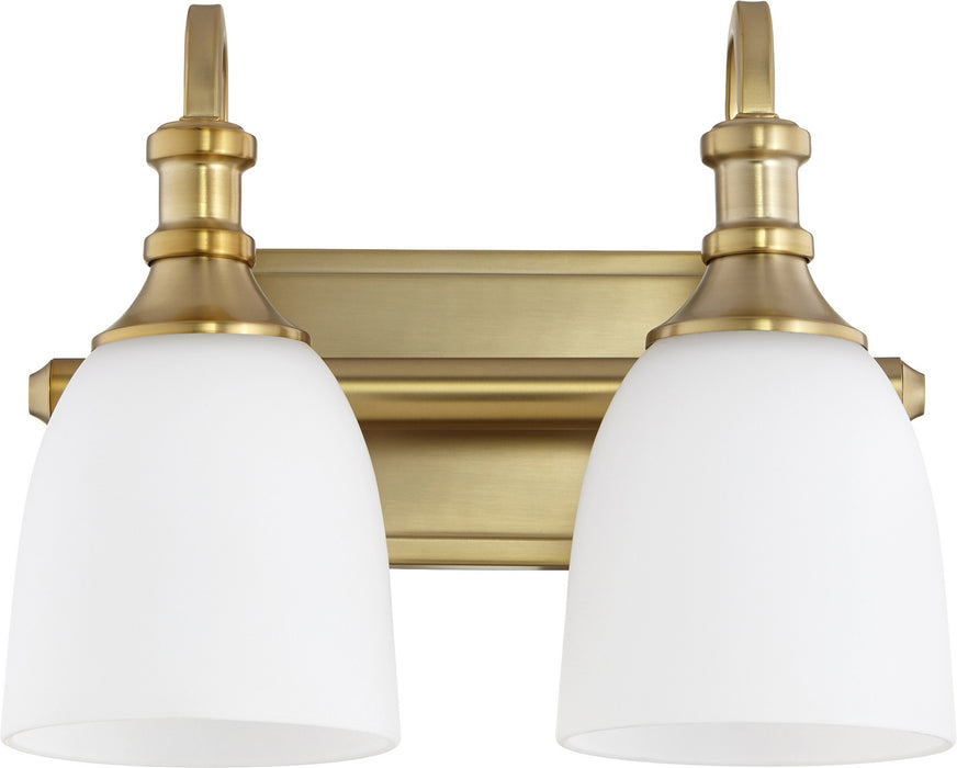 Myhouse Lighting Quorum - 5011-2-80 - Two Light Vanity - Richmond - Aged Brass