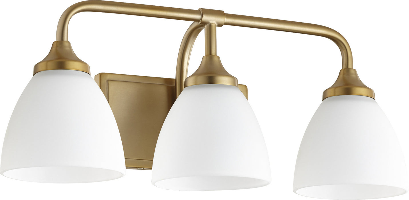 Myhouse Lighting Quorum - 5059-3-80 - Three Light Vanity - Enclave - Aged Brass