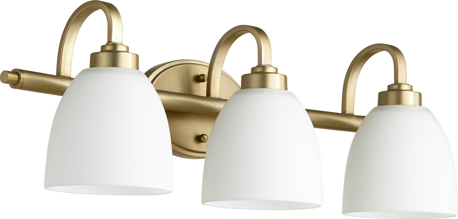 Myhouse Lighting Quorum - 5060-3-180 - Three Light Vanity - Reyes - Aged Brass