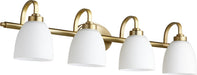 Myhouse Lighting Quorum - 5060-4-180 - Four Light Vanity - Reyes - Aged Brass