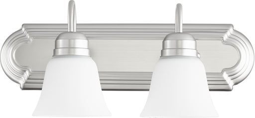 Myhouse Lighting Quorum - 5094-2-65 - Two Light Vanity - 5094 Vanities - Satin Nickel w/ Satin Opal