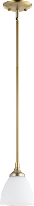 Myhouse Lighting Quorum - 3059-80 - One Light Pendant - Enclave - Aged Brass