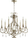 Myhouse Lighting Quorum - 6014-8-60 - Eight Light Chandelier - Ansley - Aged Silver Leaf