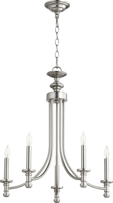 Myhouse Lighting Quorum - 6022-5-65 - Five Light Chandelier - Rossington - Satin Nickel