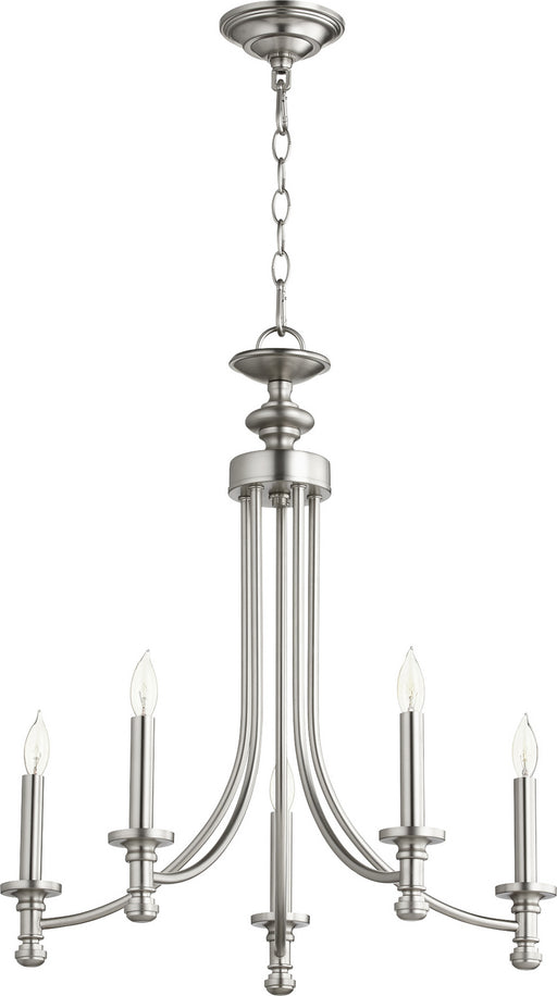 Myhouse Lighting Quorum - 6022-5-65 - Five Light Chandelier - Rossington - Satin Nickel