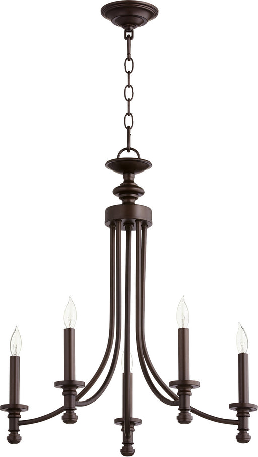 Myhouse Lighting Quorum - 6022-5-86 - Five Light Chandelier - Rossington - Oiled Bronze