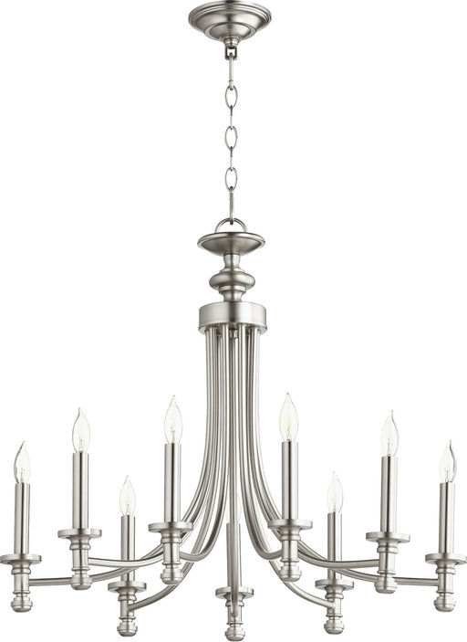 Myhouse Lighting Quorum - 6022-9-65 - Nine Light Chandelier - Rossington - Satin Nickel