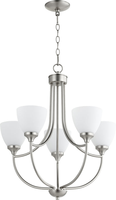 Myhouse Lighting Quorum - 6059-5-65 - Five Light Chandelier - Enclave - Satin Nickel