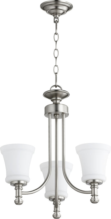 Myhouse Lighting Quorum - 6122-3-65 - Three Light Chandelier - Rossington - Satin Nickel