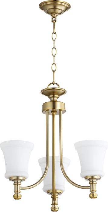 Myhouse Lighting Quorum - 6122-3-80 - Three Light Chandelier - Rossington - Aged Brass