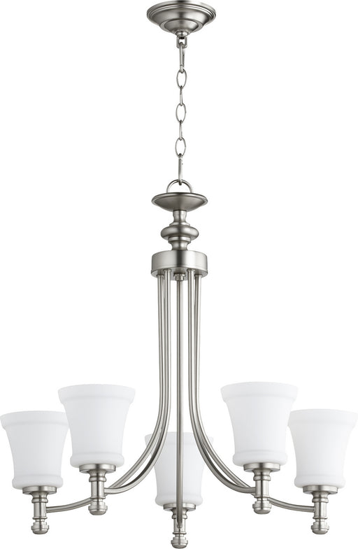 Myhouse Lighting Quorum - 6122-5-65 - Five Light Chandelier - Rossington - Satin Nickel