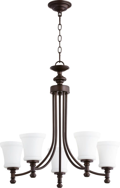 Myhouse Lighting Quorum - 6122-5-86 - Five Light Chandelier - Rossington - Oiled Bronze