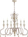 Myhouse Lighting Quorum - 6152-6-156 - Six Light Chandelier - La Maison - Manchester Grey w/ Rust Accents