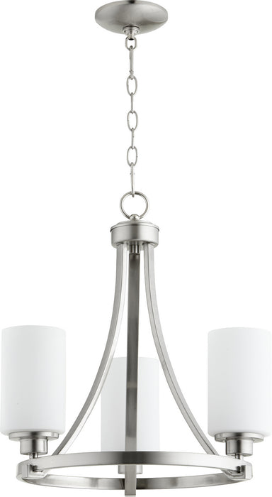 Myhouse Lighting Quorum - 6207-3-65 - Three Light Chandelier - Lancaster - Satin Nickel