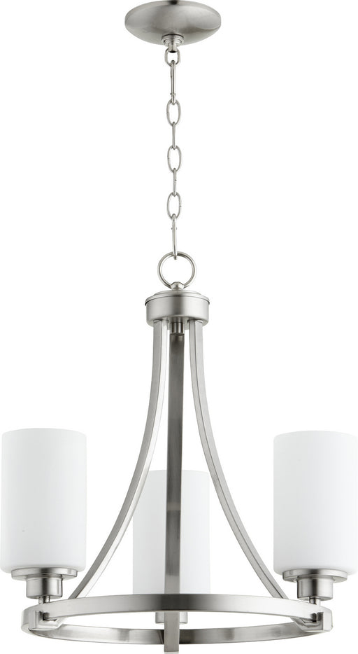 Myhouse Lighting Quorum - 6207-3-65 - Three Light Chandelier - Lancaster - Satin Nickel