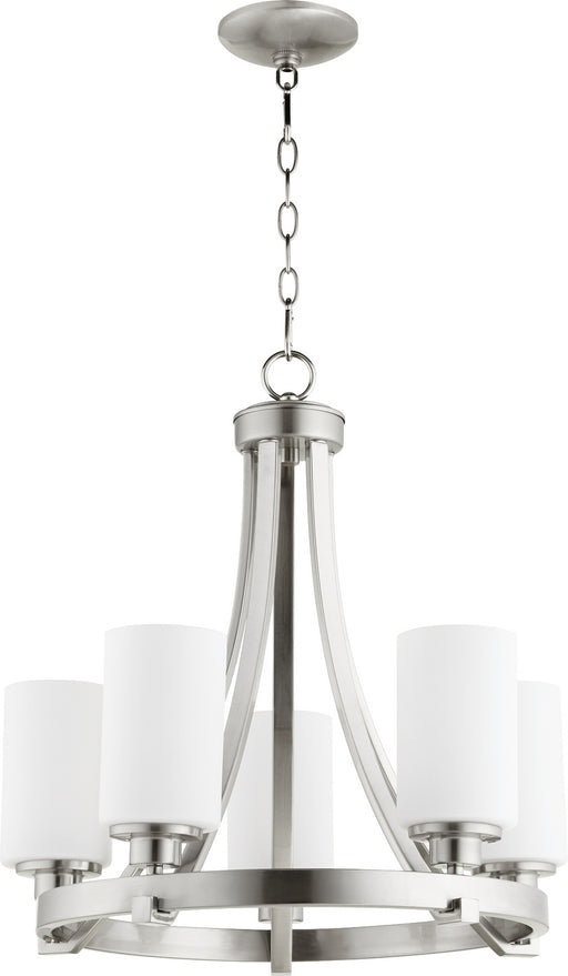 Myhouse Lighting Quorum - 6207-5-65 - Five Light Chandelier - Lancaster - Satin Nickel