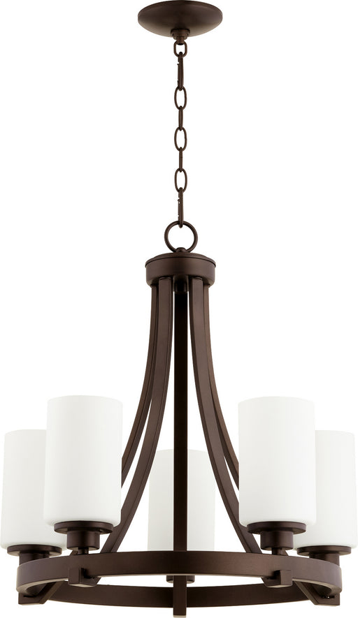 Myhouse Lighting Quorum - 6207-5-86 - Five Light Chandelier - Lancaster - Oiled Bronze