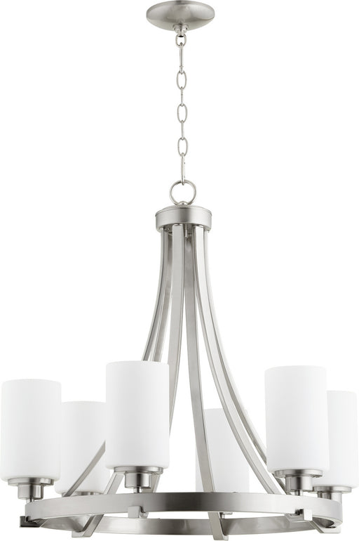 Myhouse Lighting Quorum - 6207-6-65 - Six Light Chandelier - Lancaster - Satin Nickel