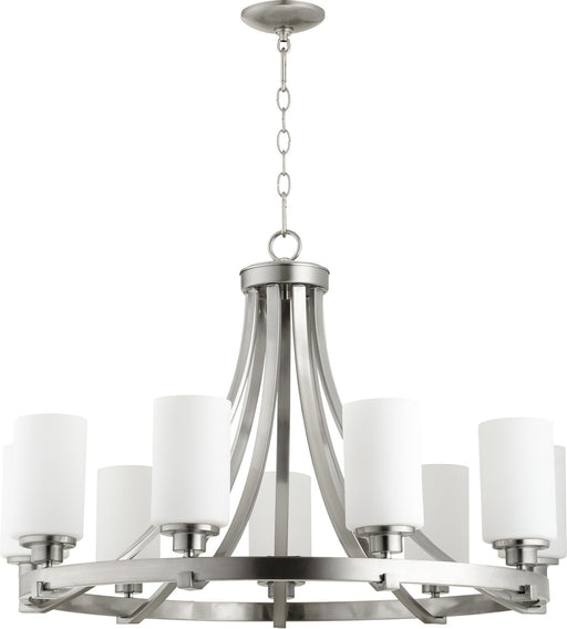 Myhouse Lighting Quorum - 6207-9-65 - Nine Light Chandelier - Lancaster - Satin Nickel