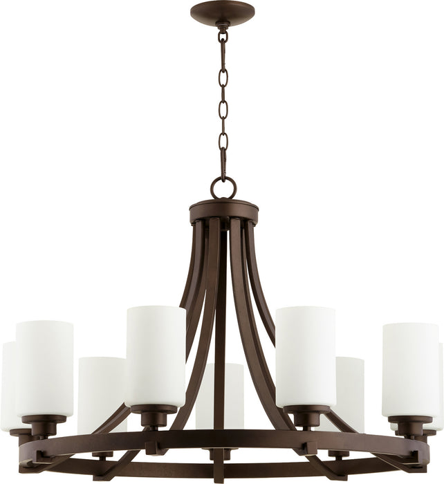 Myhouse Lighting Quorum - 6207-9-86 - Nine Light Chandelier - Lancaster - Oiled Bronze