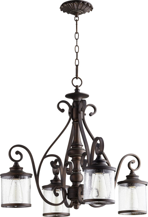 Myhouse Lighting Quorum - 6473-4-39 - Four Light Chandelier - San Miguel - Vintage Copper