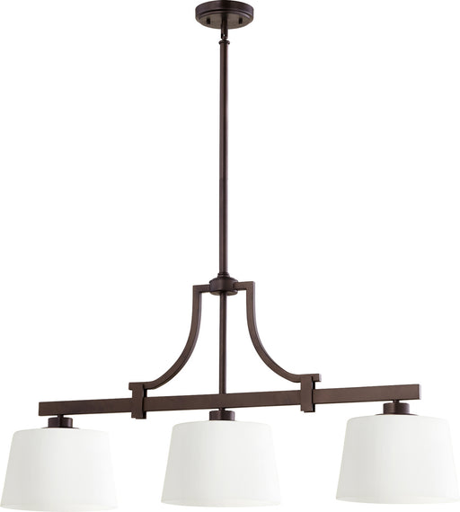 Myhouse Lighting Quorum - 6507-3-86 - Three Light Island Pendant - Lancaster - Oiled Bronze