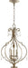 Myhouse Lighting Quorum - 6714-3-60 - Three Light Entry Pendant - Ansley - Aged Silver Leaf