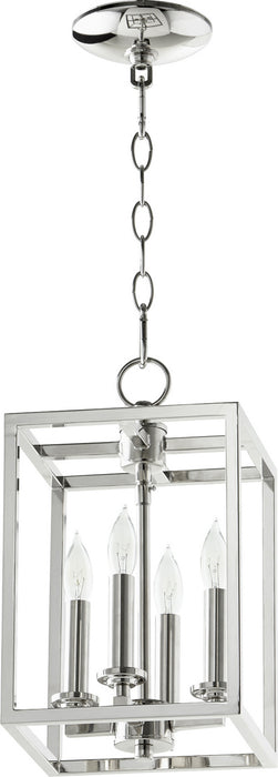 Myhouse Lighting Quorum - 6731-4-162 - Four Light Entry Pendant - Cuboid Entries - Polished Nickel