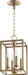 Myhouse Lighting Quorum - 6731-4-180 - Four Light Entry Pendant - Cuboid Entries - Aged Brass
