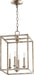 Myhouse Lighting Quorum - 6731-4-60 - Four Light Entry Pendant - Cuboid Entries - Aged Silver Leaf