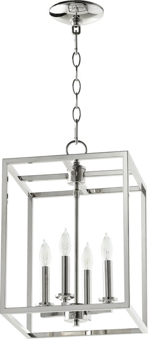 Myhouse Lighting Quorum - 6731-4-62 - Four Light Entry Pendant - Cuboid Entries - Polished Nickel