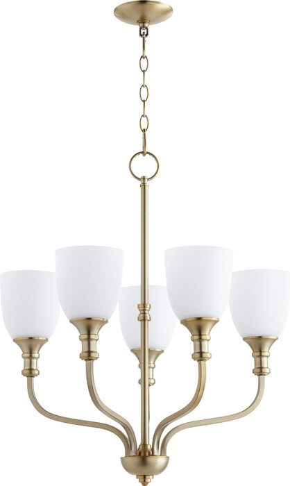 Myhouse Lighting Quorum - 6811-5-80 - Five Light Chandelier - Richmond - Aged Brass