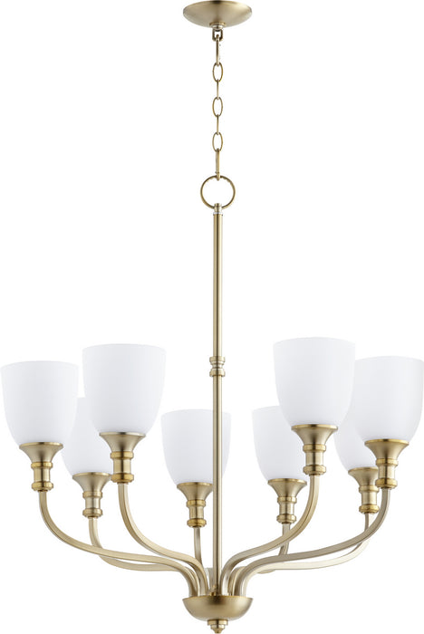 Myhouse Lighting Quorum - 6811-8-80 - Eight Light Chandelier - Richmond - Aged Brass