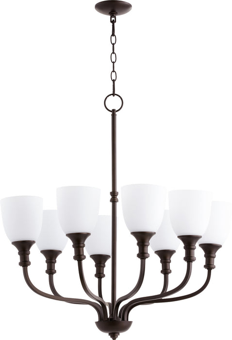 Myhouse Lighting Quorum - 6811-8-86 - Eight Light Chandelier - Richmond - Oiled Bronze