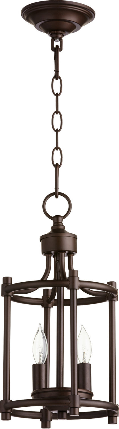 Myhouse Lighting Quorum - 6822-2-86 - Two Light Entry Pendant - Rossington - Oiled Bronze