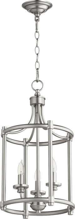 Myhouse Lighting Quorum - 6822-3-65 - Three Light Entry Pendant - Rossington - Satin Nickel