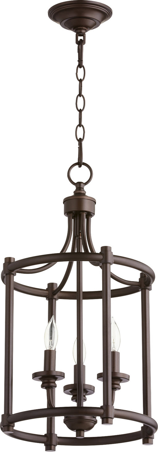 Myhouse Lighting Quorum - 6822-3-86 - Three Light Entry Pendant - Rossington - Oiled Bronze