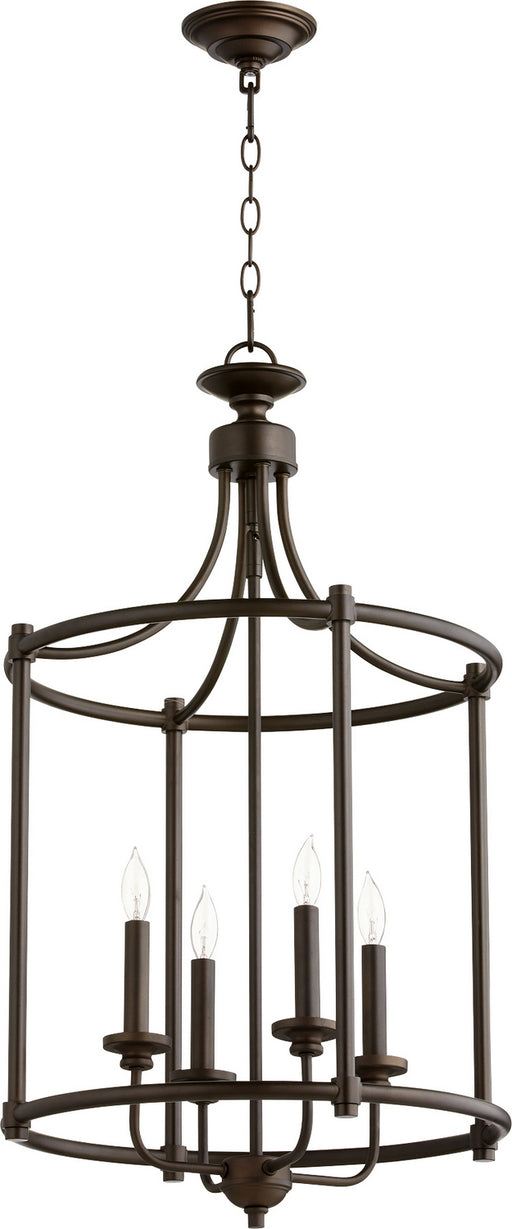 Myhouse Lighting Quorum - 6822-4-86 - Four Light Entry Pendant - Rossington - Oiled Bronze