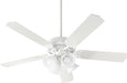 Myhouse Lighting Quorum - 7525-008 - 52"Ceiling Fan - Capri IX - Studio White w/ Satin Opal