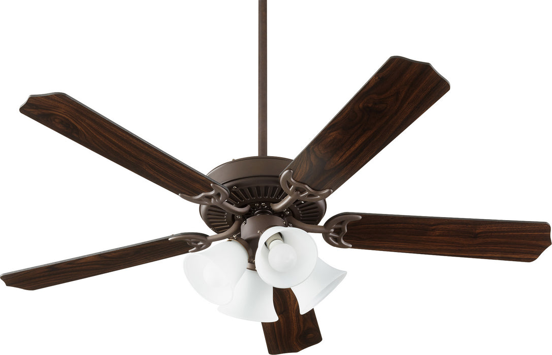 Myhouse Lighting Quorum - 7525-086 - 52"Ceiling Fan - Capri IX - Oiled Bronze w/ Satin Opal