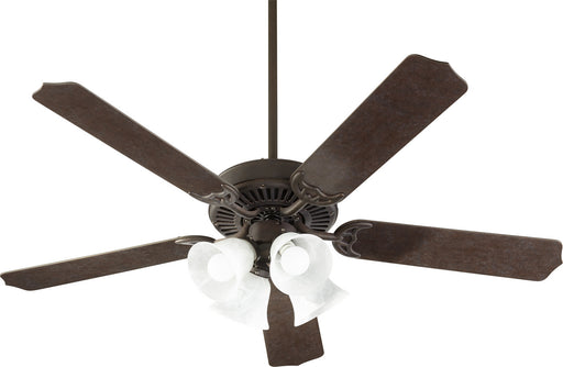 Myhouse Lighting Quorum - 7525-144 - 52"Ceiling Fan - Capri IX - Toasted Sienna w/ Faux Alabaster