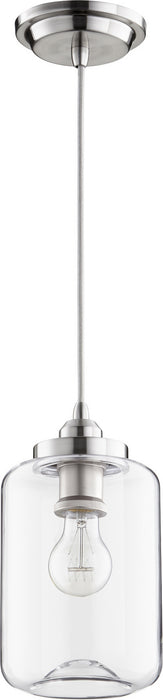 Myhouse Lighting Quorum - 846-65 - One Light Pendant - Clear Filament Pendants - Satin Nickel