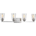 Myhouse Lighting Progress Lighting - P300011-009 - Four Light Bath - Debut - Brushed Nickel