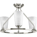 Myhouse Lighting Progress Lighting - P350036-009 - Three Light Semi-Flush Convertible - Debut - Brushed Nickel