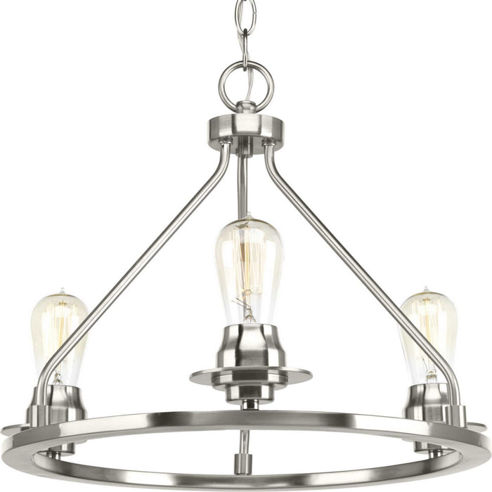 Myhouse Lighting Progress Lighting - P350036-009 - Three Light Semi-Flush Convertible - Debut - Brushed Nickel