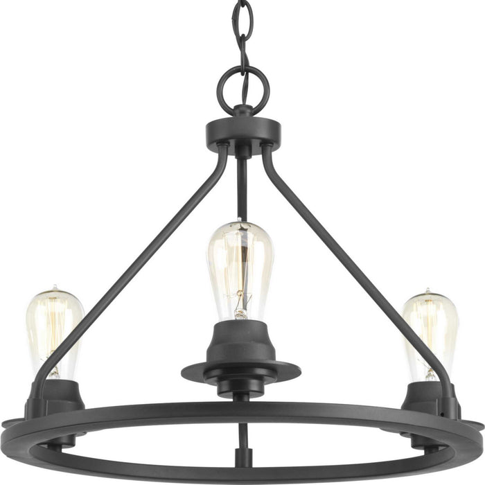 Myhouse Lighting Progress Lighting - P350036-143 - Three Light Semi-Flush Convertible - Debut - Graphite