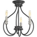 Myhouse Lighting Progress Lighting - P350042-143 - Three Light Semi-Flush Convertible - Whisp - Graphite