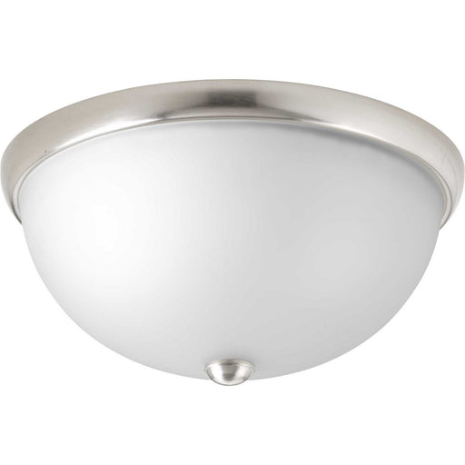 Myhouse Lighting Progress Lighting - P350044-009 - Two Light Flush Mount - Etched Glass Dome - Brushed Nickel